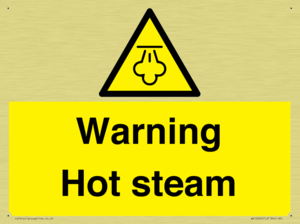 Warning Hot steam